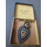 Continental silver pendant with enamel decoration