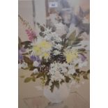 John Yardley, signed coloured print, still life of flowers in a jug, bearing a Fine Art Trade