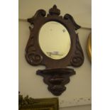 Pair of late Victorian oval mirror inset wall brackets