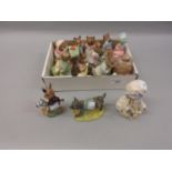 Collection of sixteen Beswick, Royal Albert and Doulton Beatrix Potter figures