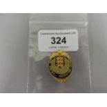 9ct Gold and enamel Football Association Council badge