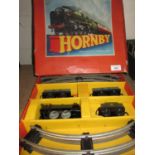 Boxed Hornby clockwork tin plate railway goods set, No. 20