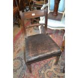 Pair of Regency mahogany side chairs (for restoration)