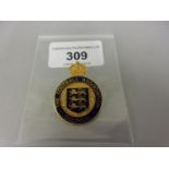 9ct Gold and enamel Football Association Council badge, season 1933 / 34
