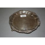 William IV silver card salver, London 1831