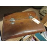 Gentleman's leather travel dressing case inscribed Finnegan's of Manchester, with various original