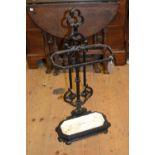 Black painted cast iron stick stand