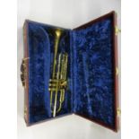 Mid 20th Century Besson trumpet in original case