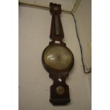 George III mahogany wheel barometer (for restoration or parts)