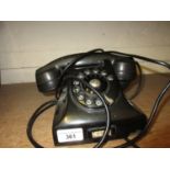 Mid 20th Century black Bakelite Ericsson telephone