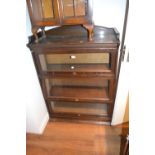 Early 20th Century oak three section Globe Wernicke type bookcase by Lebus