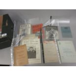 Box containing quantity of ephemera including Hardy's fishing catalogues, signed letters '