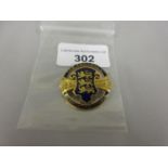 9ct Gold and enamel Football Association Council badge, season 1925 / 26