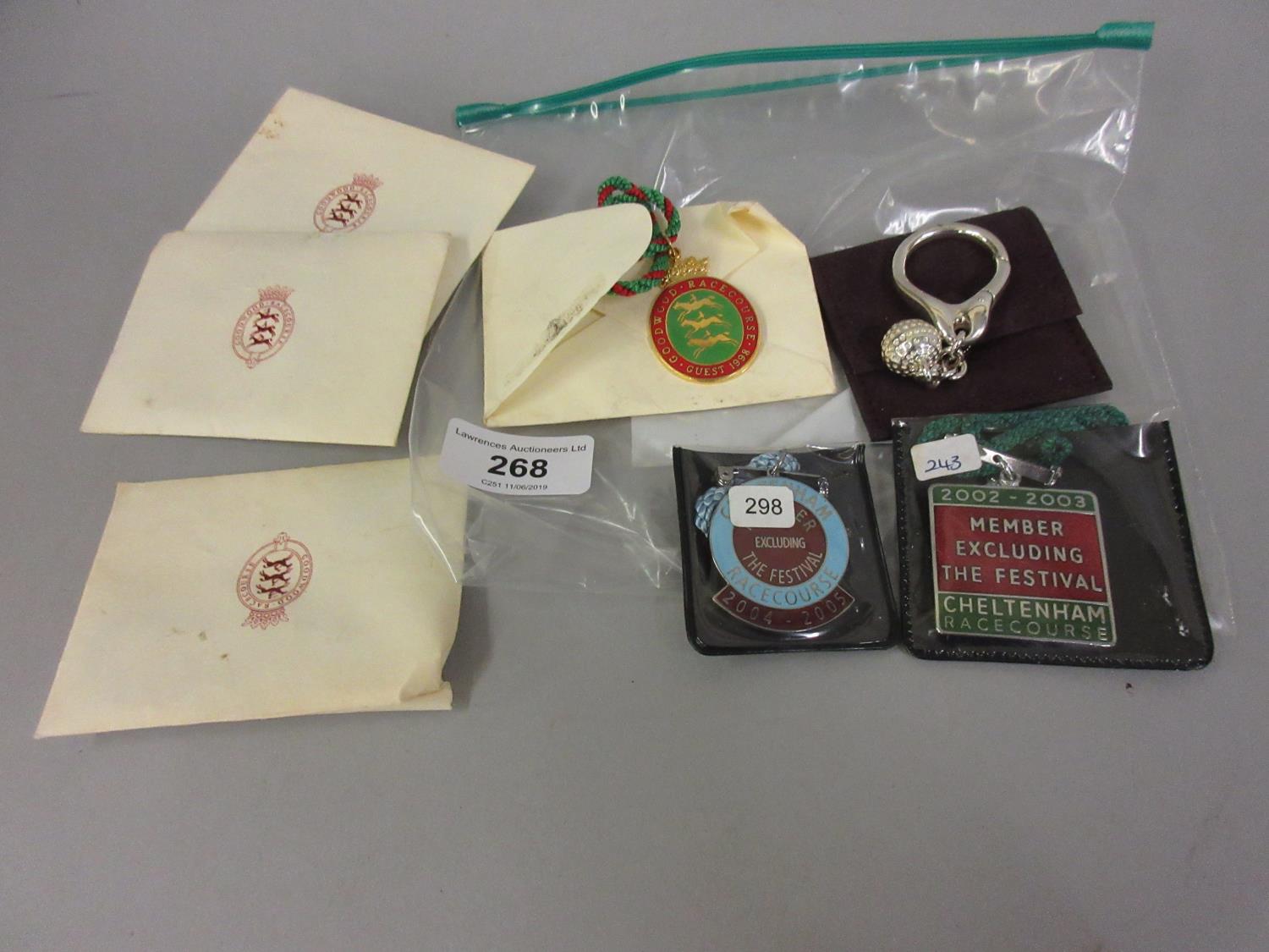 Quantity of various racecourse members badges