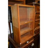 Mid 20th Century oak bookcase of stepped Art Deco design