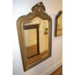 French gilded composition wall mirror