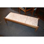 Mid 20th Century teak rectangular coffee table / stool