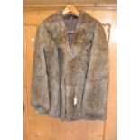 Ladies fur jacket together with a ladies three quarter length dark brown fur coat