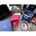 Quantity of various Swarovski and Butler and Wilson costume jewellery in original boxes