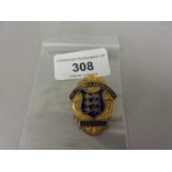 9ct Gold and enamel Football Association Council badge, season 1931 / 32