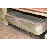 19th Century carved stone rectangular sink