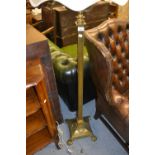 Good qualtity early 20th Century brass oil standard lamp (adapted for electricity)