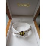 Silver and enamel bumble bee bangle by Swag, together with a quantity of silver and other