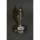 Early 20th Century silver sugar caster of Art Nouveau design, Birmingham 1907