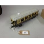 Bing O gauge tin plate Pullman saloon coach ' Plato '