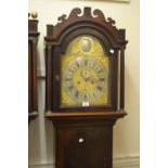 Mahogany longcase clock, the brass dial with silvered chapter ring, signed John Wimble Ashford, with