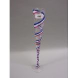 Royal Brierley Millenium Champagne flute of star cut and collared spiral twist form, 15.75ins high