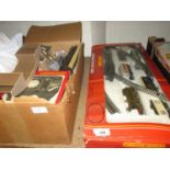 Boxed Hornby Railways LBSC local goods trainset together with a quantity of loose accessories