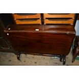 Late Victorian mahogany rectangular mahogany Sutherland table, together with a reproduction mahogany