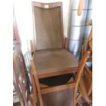 Set of four 20th Century G-plan upholstered dining chairs