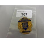 9ct Gold and enamel Football Association Council badge, season 1930 / 31