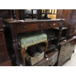 Victorian mahogany side table with a moulded top above two drawers raised on turned tapering