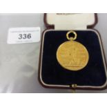 9ct Gold 1930 London Professional Football Association charity fund medal, in fitted case