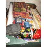 Quantity of various childrens games and toys including: Mickey Mouse, Lone Star and a plastic robot