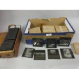 Quantity of various magic lantern slides including coloured nursery rhymes