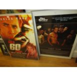 Two framed cinema posters, ' Gone in 60 Seconds ' and ' Fight Club ', together with a framed Roy