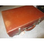 Mid 20th Century Revelation brown leather suitcase