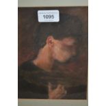 Attributed to Edward Stott, pastel portrait of a boy, monogrammed, 8ins x 6ins