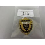 9ct Gold and enamel Football Association Council badge, season 1938 / 39