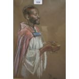 Cicely Mary Barker monogrammed pastel drawing, portrait of a gentleman, signed and inscribed