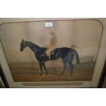 Antique coloured engraving, ' The Flying Dutchman ', the winner of the Derby stakes at Epsom,