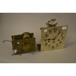 19th Century four pillar longcase clock movement with anchor escapement together with a 1930's three