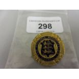 9ct Gold and enamel Football Association Council badge, season 1921 / 22