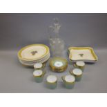 Two King George VI Coronation commemorative plates, a set of six Aynsley coffee cans and saucers,