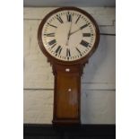 18th Century Parliament clock having stripped oak and pine polished case with re-painted 24.5in