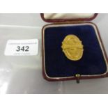 9ct Gold Football Association badge, season 1912 / 13, in fitted case